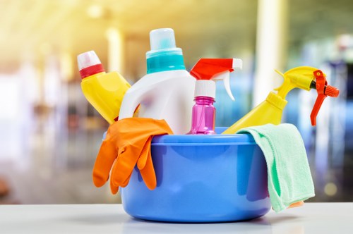 Professional office cleaners in Harringay maintaining a modern workspace