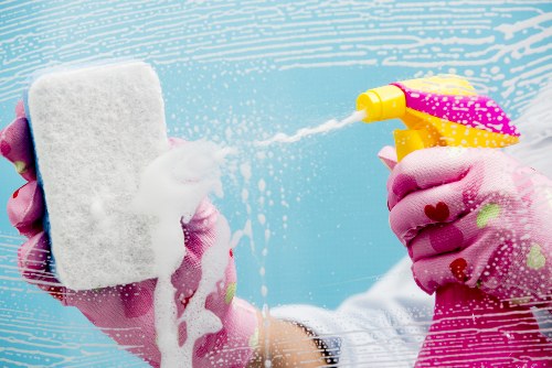 A Harringay cleaning service working in a kitchen