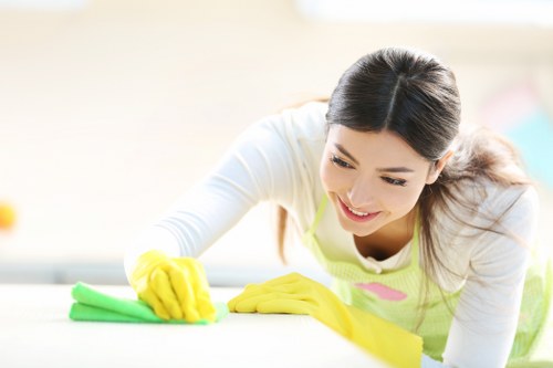 Trusted cleaner in Harringay preparing a tidy living room